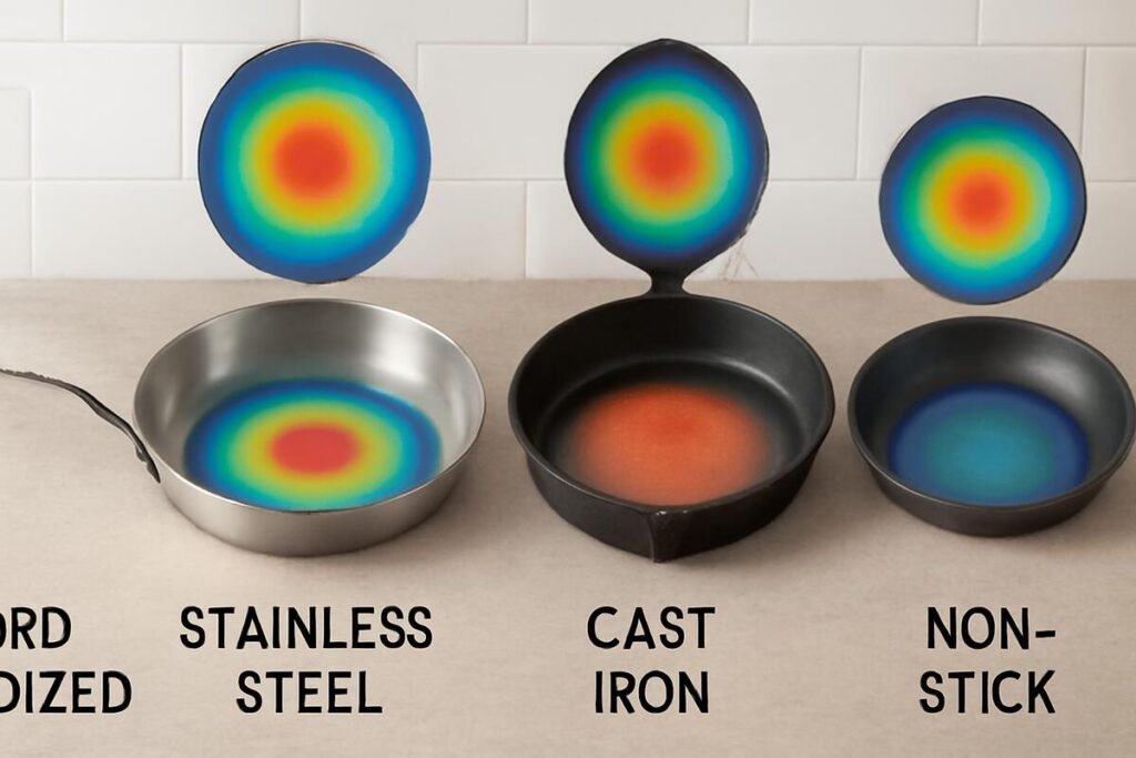 Is hard anodized aluminum cookware safe? That was my first question when I started upgrading my kitchen. Like many, I wanted cookware that lasts and is safe for everyday use. After trying different types and learning a lot, I realized that choosing the right cookware is key—not only for cooking well but also for staying healthy.
This guide explains why safe cookware matters more than ever. With so many options, it’s easy to feel lost. Knowing how cookware affects your food helps you make smart, worry-free choices—whether you’re a beginner or an experienced cook.
Join me as I share personal tips and facts about hard anodized aluminum cookware, so you can feel confident using it every day.
What Is Hard Anodized Aluminum Cookware?
Hard anodizing is a process using electricity to make aluminum stronger. It creates a tough, protective layer on the cookware’s surface, making it harder and more durable than regular aluminum.
Benefits of Hard Anodized Cookware:
Resists scratches and rust
Doesn’t react with acidic foods like tomatoes or vinegar
Heats food evenly for better cooking
Lasts longer than regular aluminum pans
Many hard anodized aluminum cookware reviews praise how easy these pans are to clean and how well they perform. Compared to regular aluminum, which can bend or react with food, hard anodized cookware offers better safety and quality.
When comparing hard anodized vs non-stick cookware safety, hard anodized often wins. Non-stick pans may chip or release chemicals if overheated, but hard anodized surfaces are tougher and safer. If you want cookware that lasts and keeps you safe, hard anodized aluminum is a smart choice.
How Safe Is Hard Anodized Aluminum Cookware?
I wondered, “How safe is hard anodized cookware?” After research and using it, I found safety is one of its best features.
The special coating made during anodizing stops the surface from reacting with foods like lemon or vinegar. So, cooking acidic dishes won’t release harmful metals into your meals.
Most hard anodized cookware meets strict FDA approvals and U.S. safety standards. Think of it like a strong shield protecting the metal beneath, keeping your food safe—like wearing a raincoat on a rainy day.
Common Safety Concerns and Health Risks
Many worry if aluminum cookware is harmful or if they should avoid it for health reasons. Studies show old or scratched aluminum pans might release small amounts of aluminum, but hard anodized cookware has a strong coating that lowers these risks.
Is hard anodized cookware toxic? No. The sealed anodized layer keeps aluminum from touching food. Health experts say it’s safe for everyday use when cared for properly.
From my experience, many people worry first but soon see that hard anodized cookware is both safe and strong, offering good heat conduction while protecting your health.
Comparing Hard Anodized Cookware with Other Materials