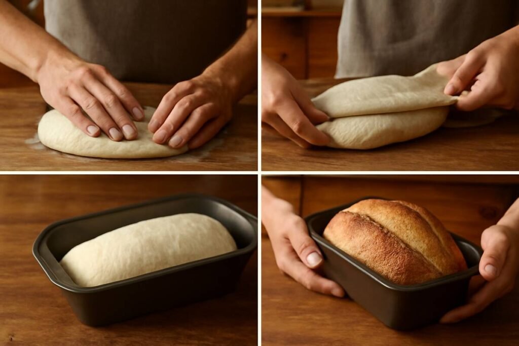 how to bake sourdough bread in a loaf pan step by step