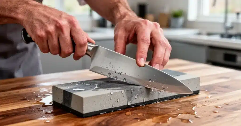 how to sharpen a kitchen knife